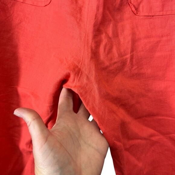 Liz Claiborne linen blend coral pants L - Picture 7 of 16
